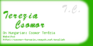 terezia csomor business card