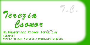 terezia csomor business card